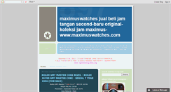 Desktop Screenshot of maximuswatches.com